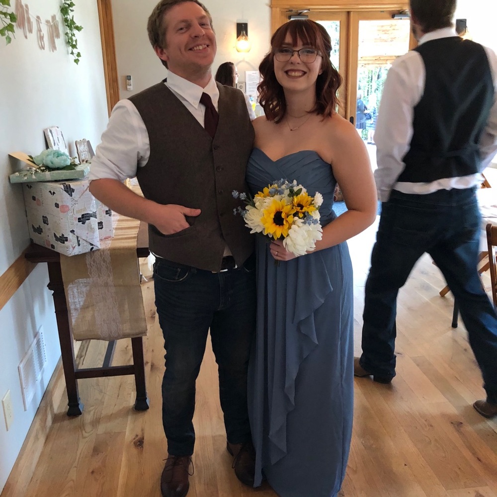 Steel Blue Bridesmaid Dress